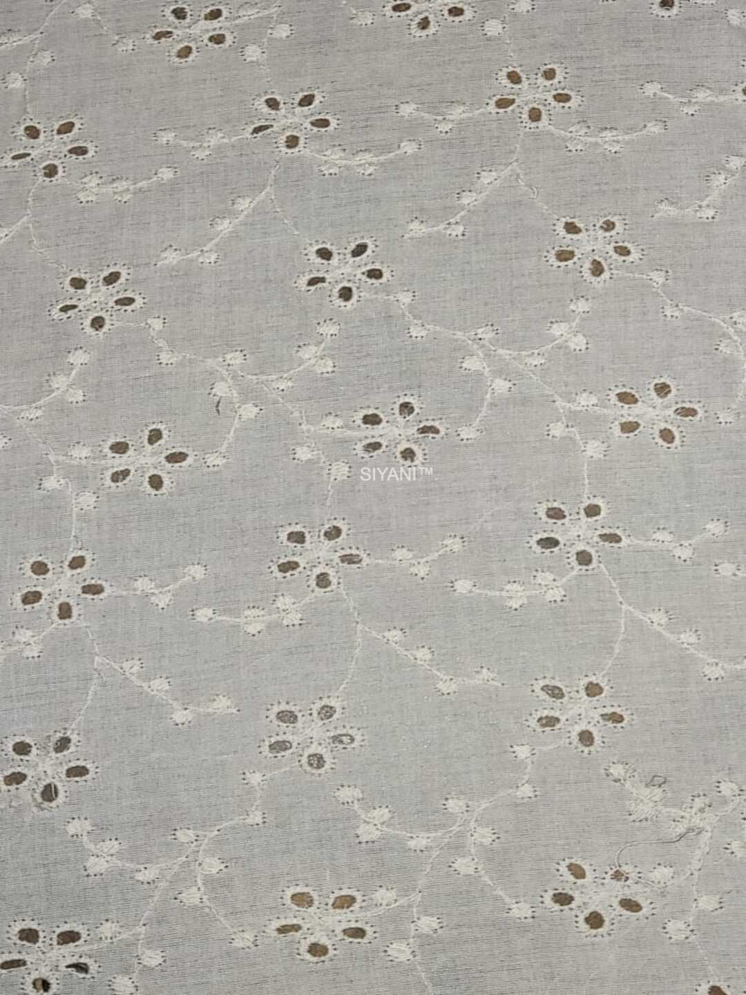 Vintage Floral Hakoba Embroidered Cotton Fabric