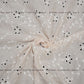 Siyani Peach Cotton Floral Cutwork Chikankari Embroidered Fabric