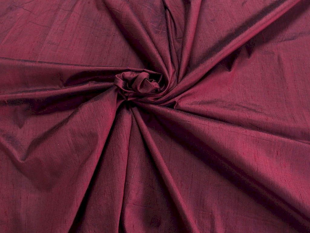 Wine Dupion Silk Fabric Siyani Clothing India