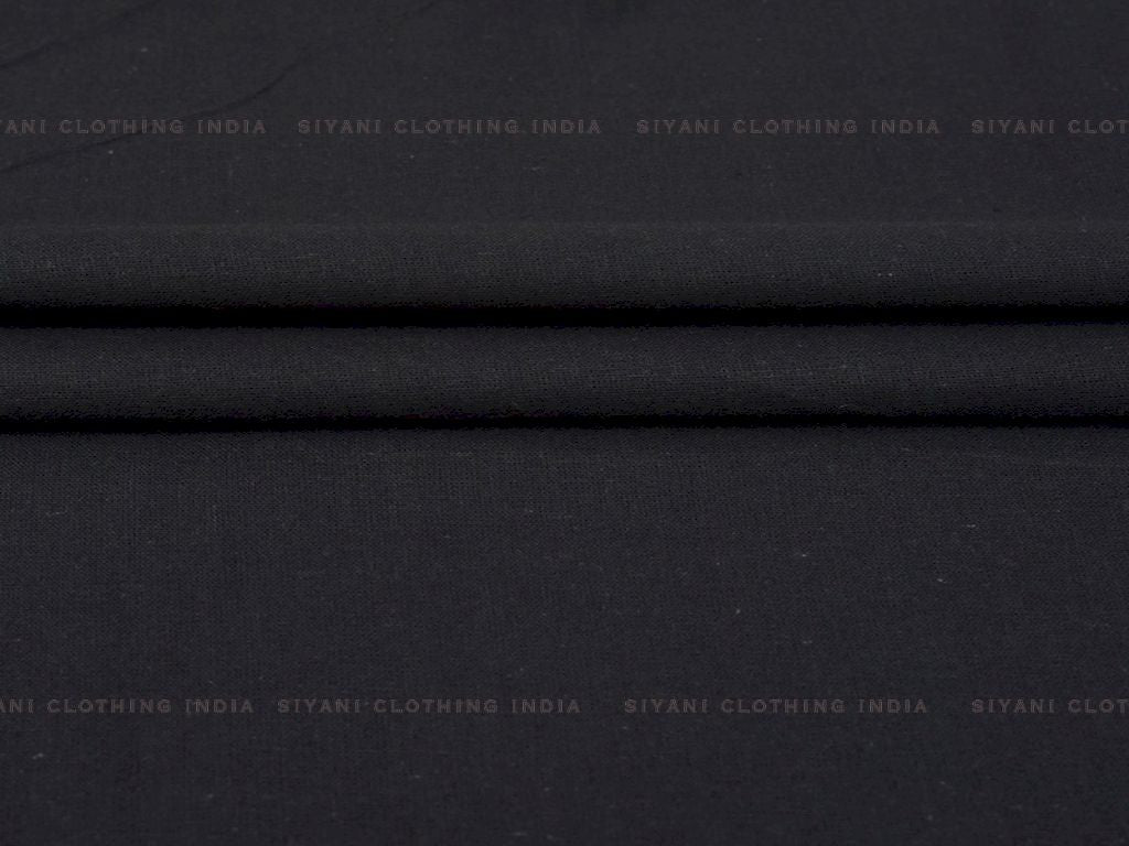 Black Cotton Flex Fabric - Siyani Clothing India