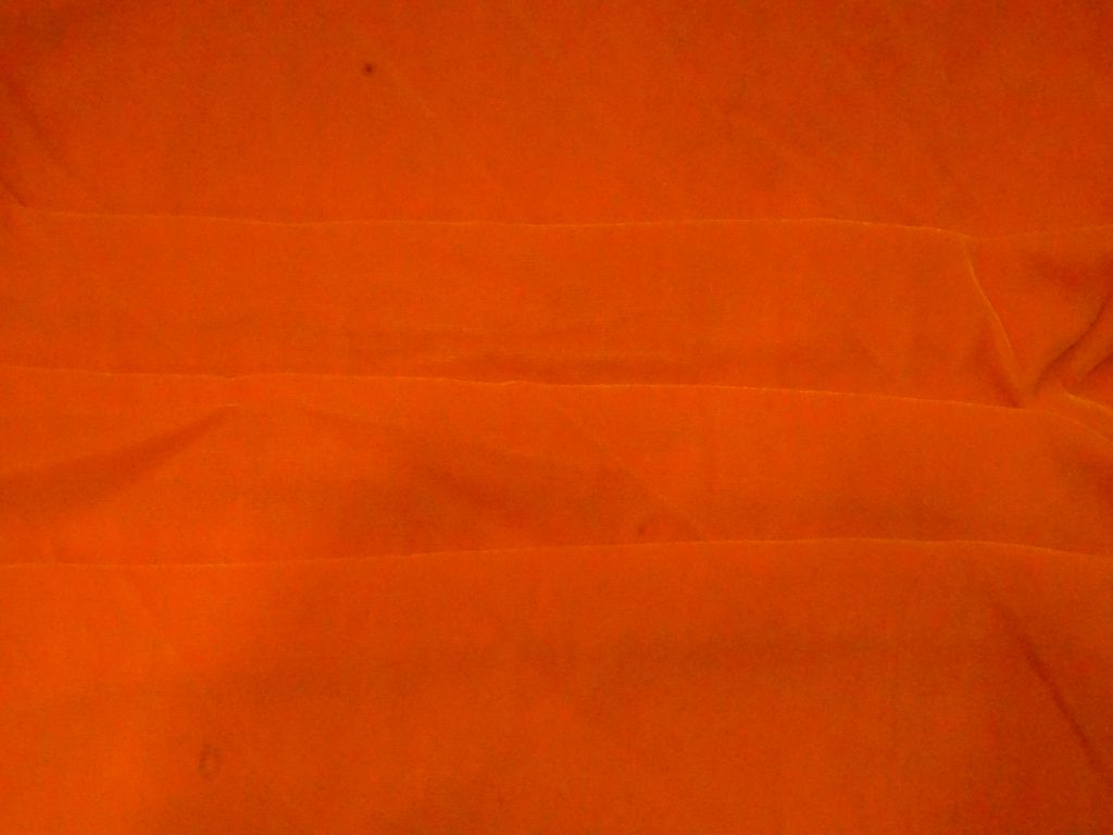 Orange Solid Velvet Fabric Siyani Clothing India