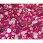 Siyani Magenta Sequins Floral Embroidered Georgette Fabric