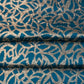 Blue Gota Embroidered Silk Fabric - Siyani Clothing India
