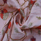 Siyani Baby Pink Multicolor Gota And Thread Embroidered Silk Fabric