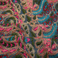 Gray Multicolor Thread Embroidered Silk Fabric - Siyani Clothing India