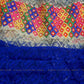Royal Blue And White Multicolor Thread Embroidered Georgette Fabric - Siyani Clothing India