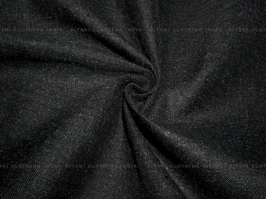 Siyani Black Cotton Spun Fabric