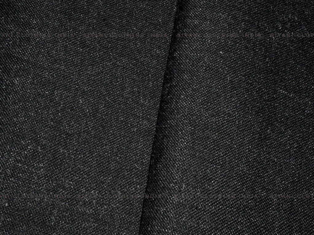 Black Cotton Spun Fabric - Siyani Clothing India