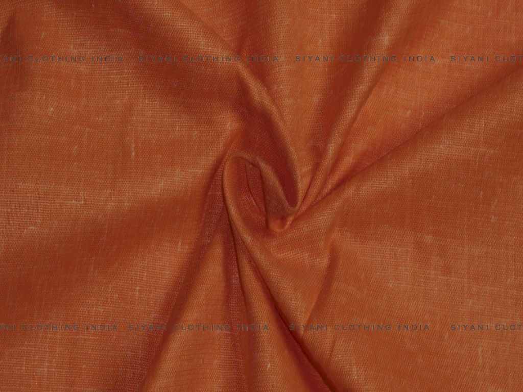 Orange Poly Cotton Fabric Siyani Clothing India