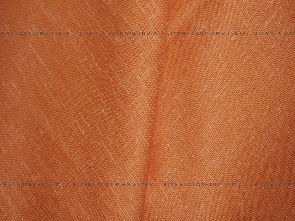 Orange Poly Cotton Fabric Siyani Clothing India