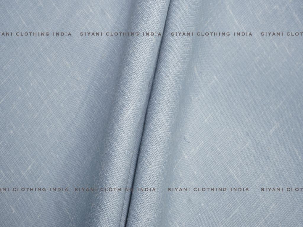 Sky Blue Poly Cotton Fabric Siyani Clothing India