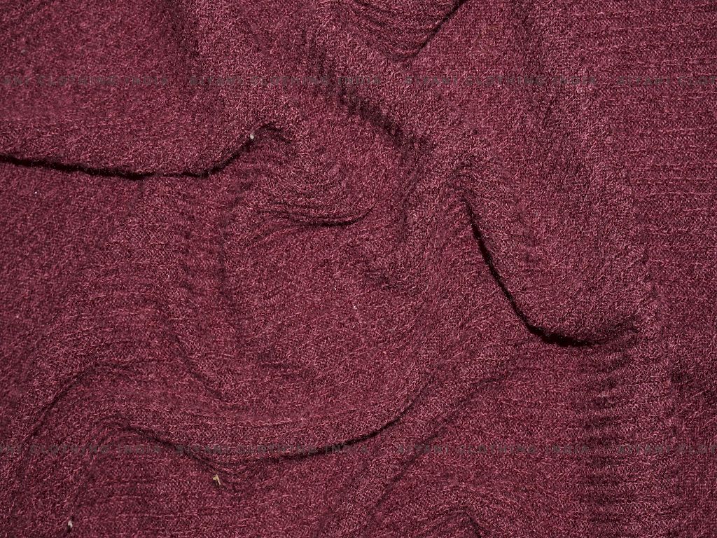 Dark Maroon Woven Wool Fabric - Siyani Clothing India