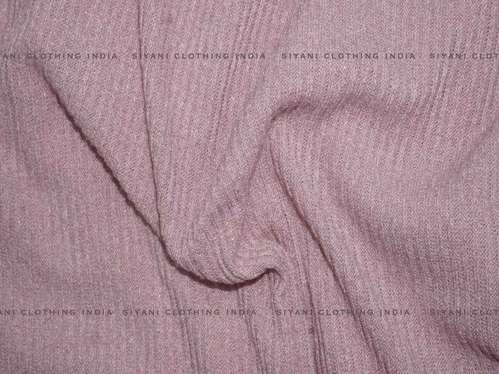 Baby Pink Woven Wool Fabric - Siyani Clothing India