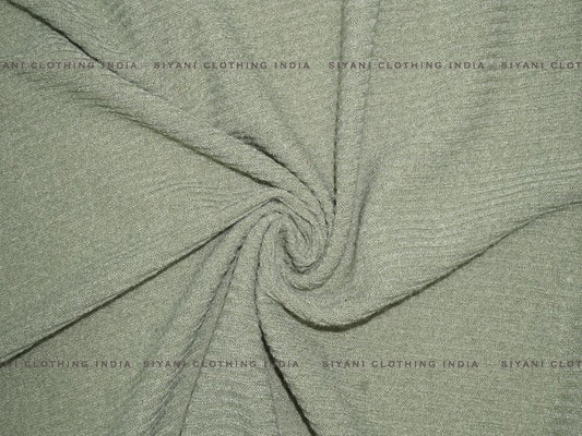Siyani Sage Green Woven Wool Fabric