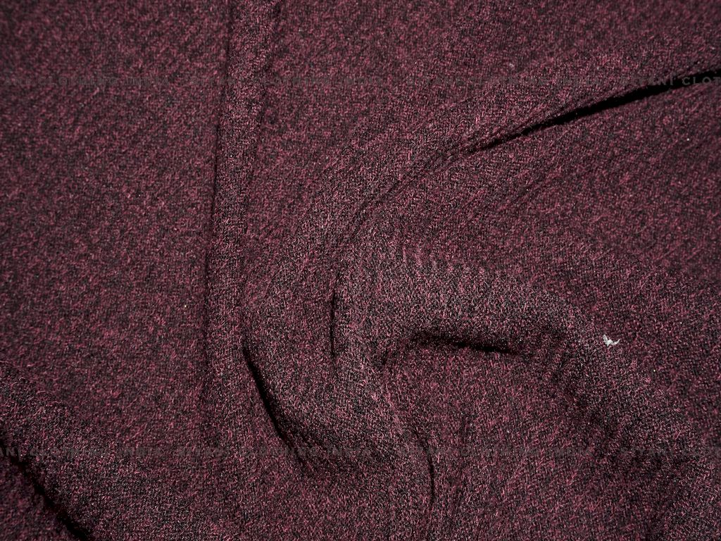 Burgundy Woven Wool Fabric - Siyani Clothing India