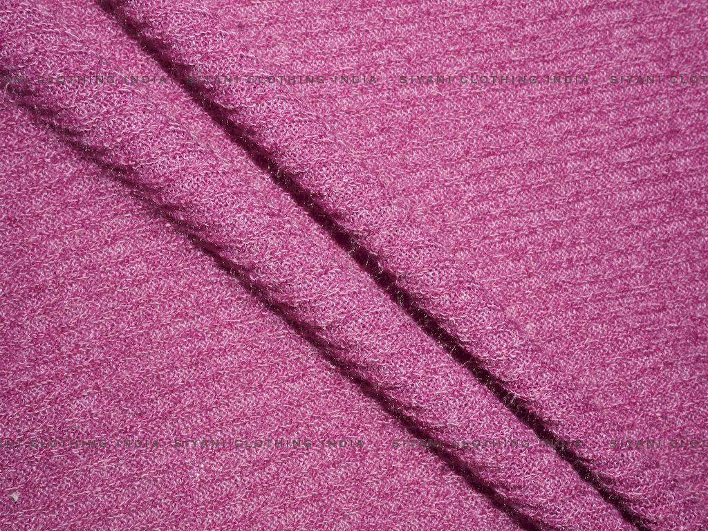 Magenta Woven Wool Fabric - Siyani Clothing India