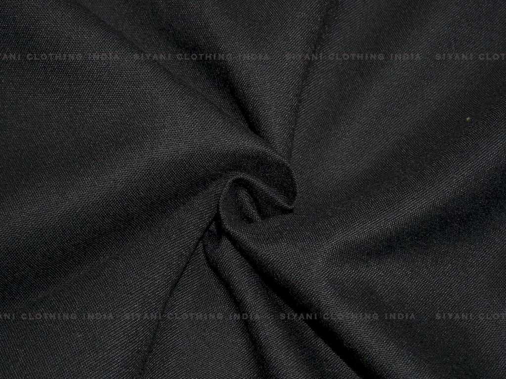 Siyani Black Cotton Spun Fabric