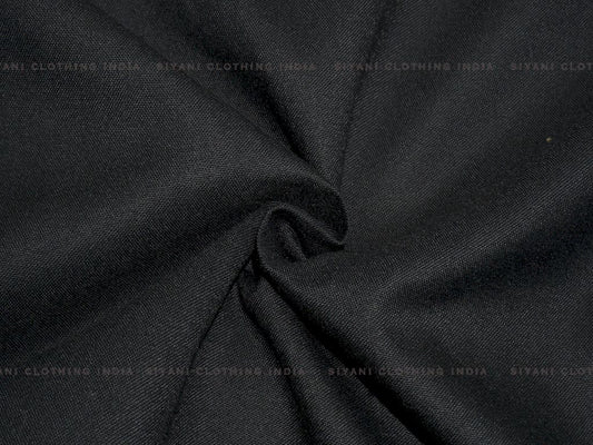 Siyani Black Cotton Spun Fabric