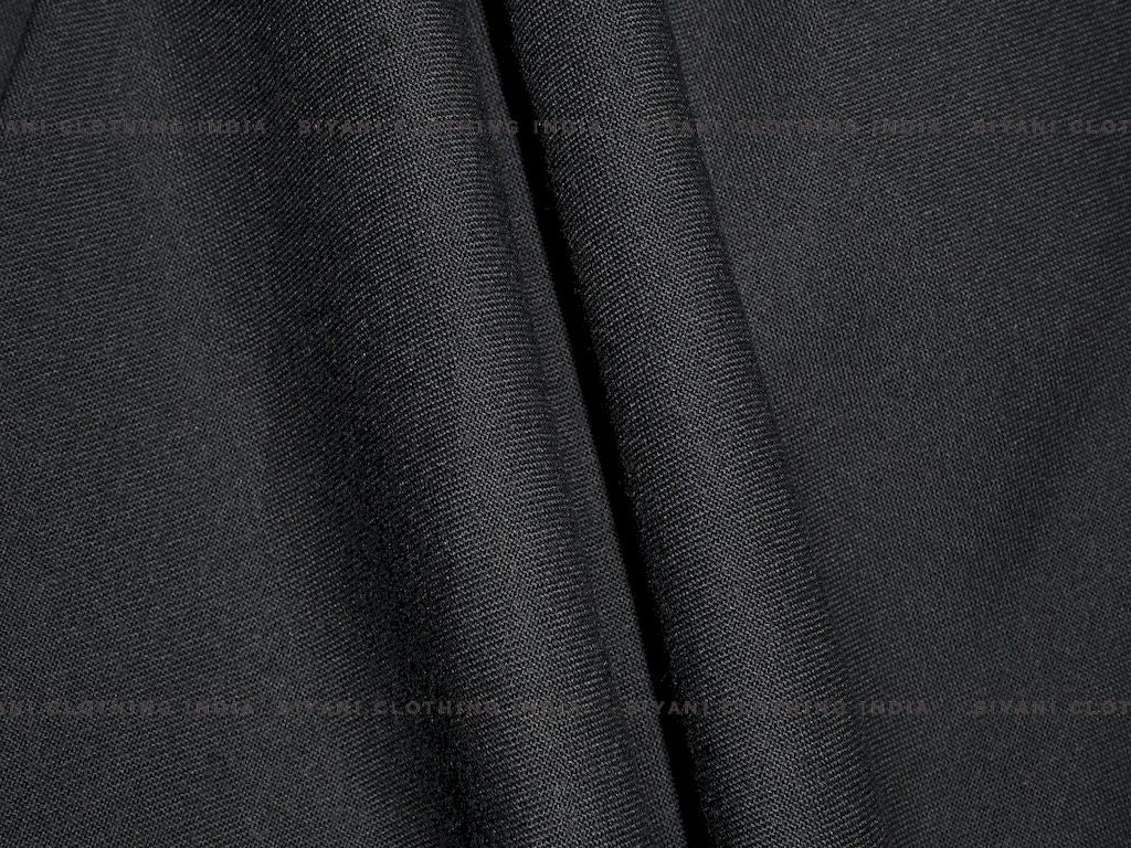 Black Cotton Spun Fabric - Siyani Clothing India