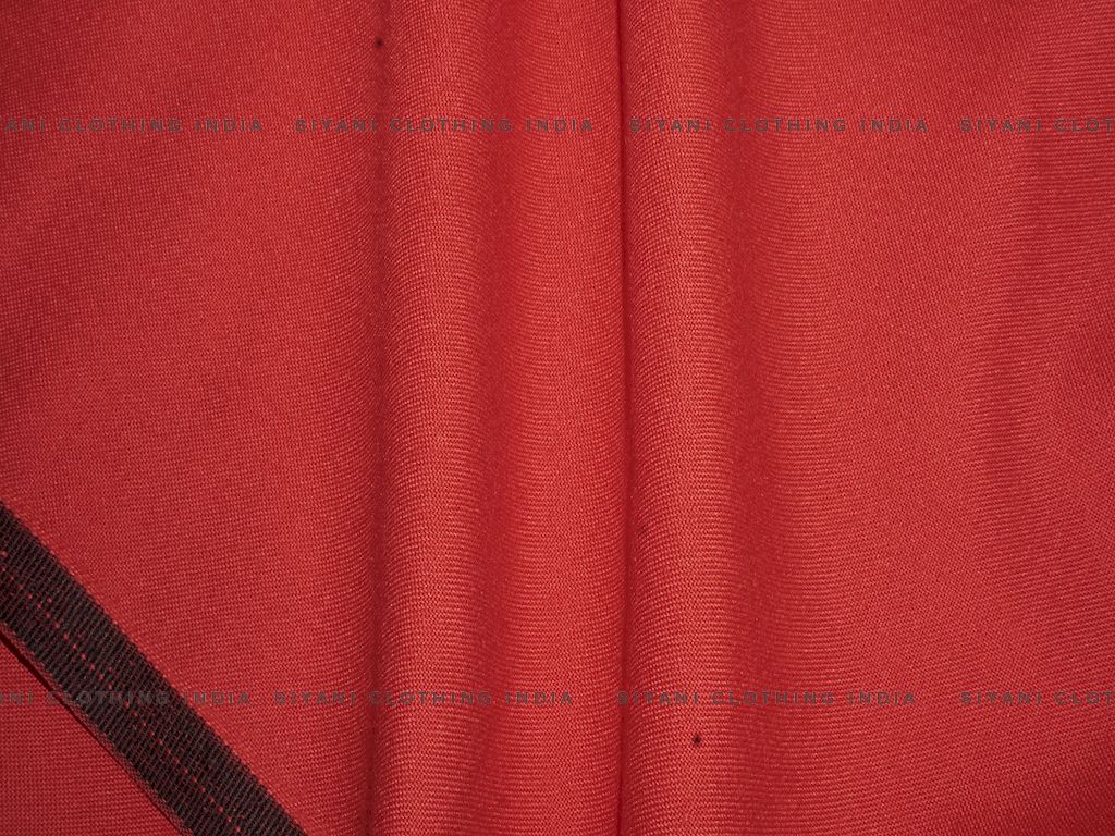 Red Cotton Spun Fabric - Siyani Clothing India