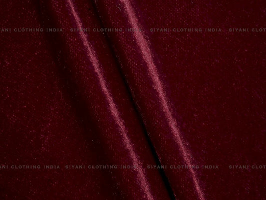 Magenta Solid Velvet Fabric - Siyani Clothing India