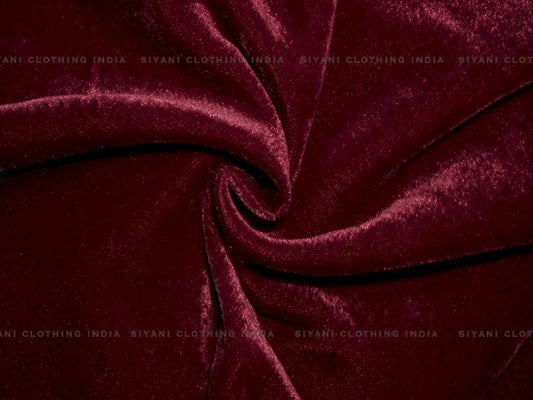 Siyani Magenta Solid Velvet Fabric