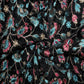 Siyani Black Multicolor Floral Thread Embroidered Velvet Fabric