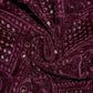 Siyani Dark Wine Sequins And Thread Embroidered Velvet Fabric