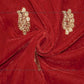 Siyani Red Gota Embroidered Velvet Fabric