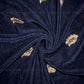 Siyani Blue Gota Embroidered Velvet Fabric