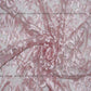 Siyani Pink Thread And Pearl Embroidered Net Fabric