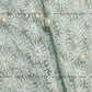 Sage Green Thread And Pearl Embroidered Net Fabric - Siyani Clothing India