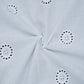 Siyani White Cotton Dyeable Cutwork Flower Pattern Chikankari Schiffli Embroidered Fabric