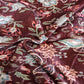 Siyani Maroon Floral Embroidered Velvet Fabric