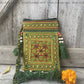 Mehendi Green Thread Embroidered Handmade Sling Bag - Siyani Clothing India