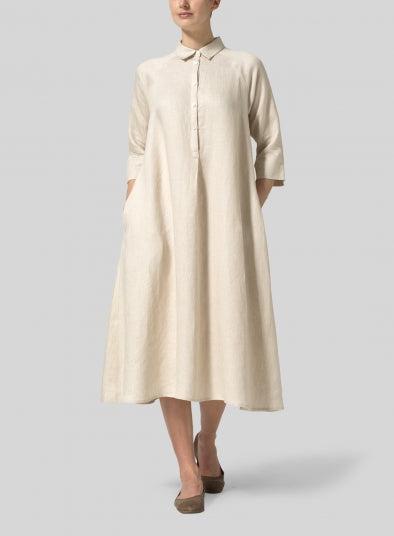 Siyani Beige Linen Tunic