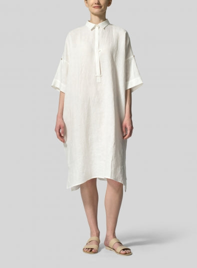 Siyani White Linen Tunic