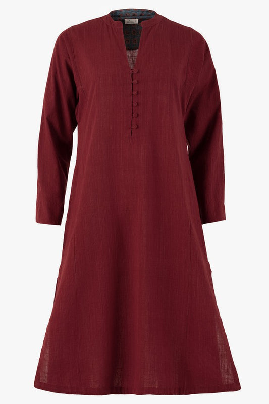 Siyani Maroon Cotton Kurta With Pants