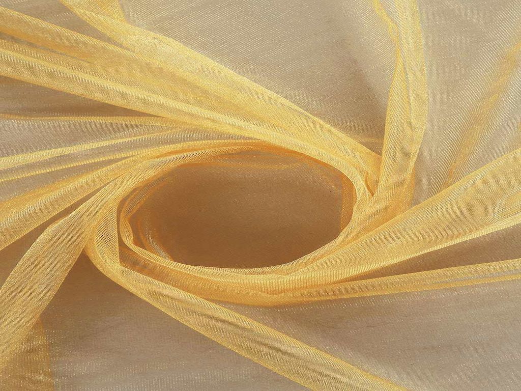 Yellow Plain Net Fabric Siyani Clothing India
