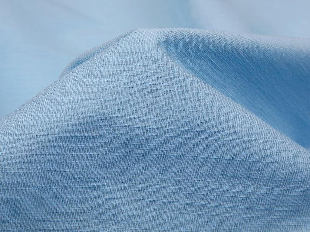 Sky Blue Cotton Slub Fabric Siyani Clothing India