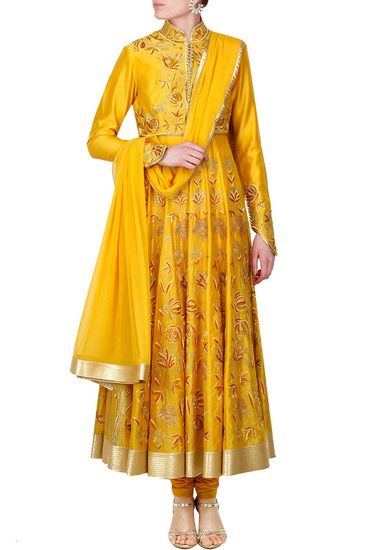 YELLOW CHURIDAAR SUIT Siyani Clothing India