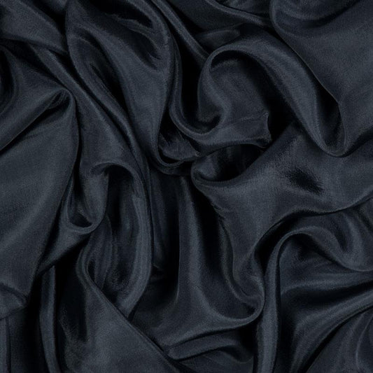 Navy Blue Upada Silk Fabric Siyani Clothing India