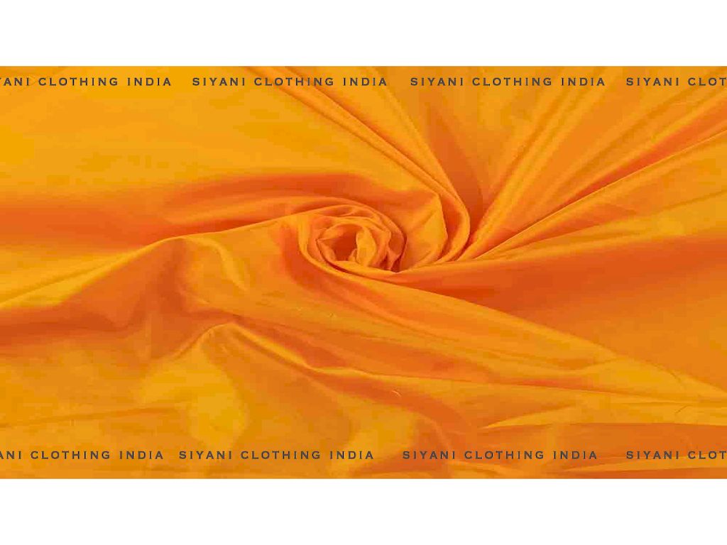 Siyani Yellow Upada Silk Fabric
