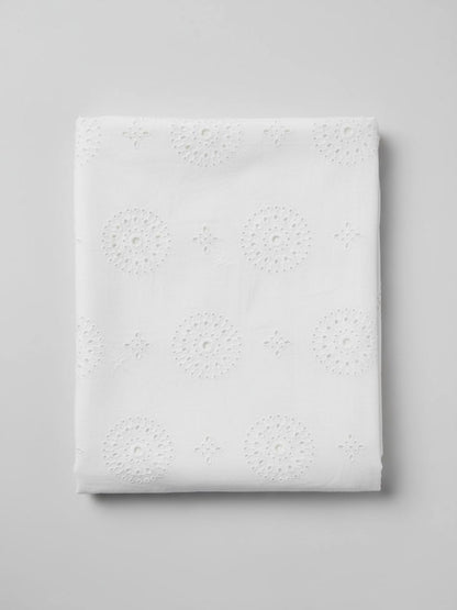 Minimal Floral Circle Hakoba Cotton Fabric