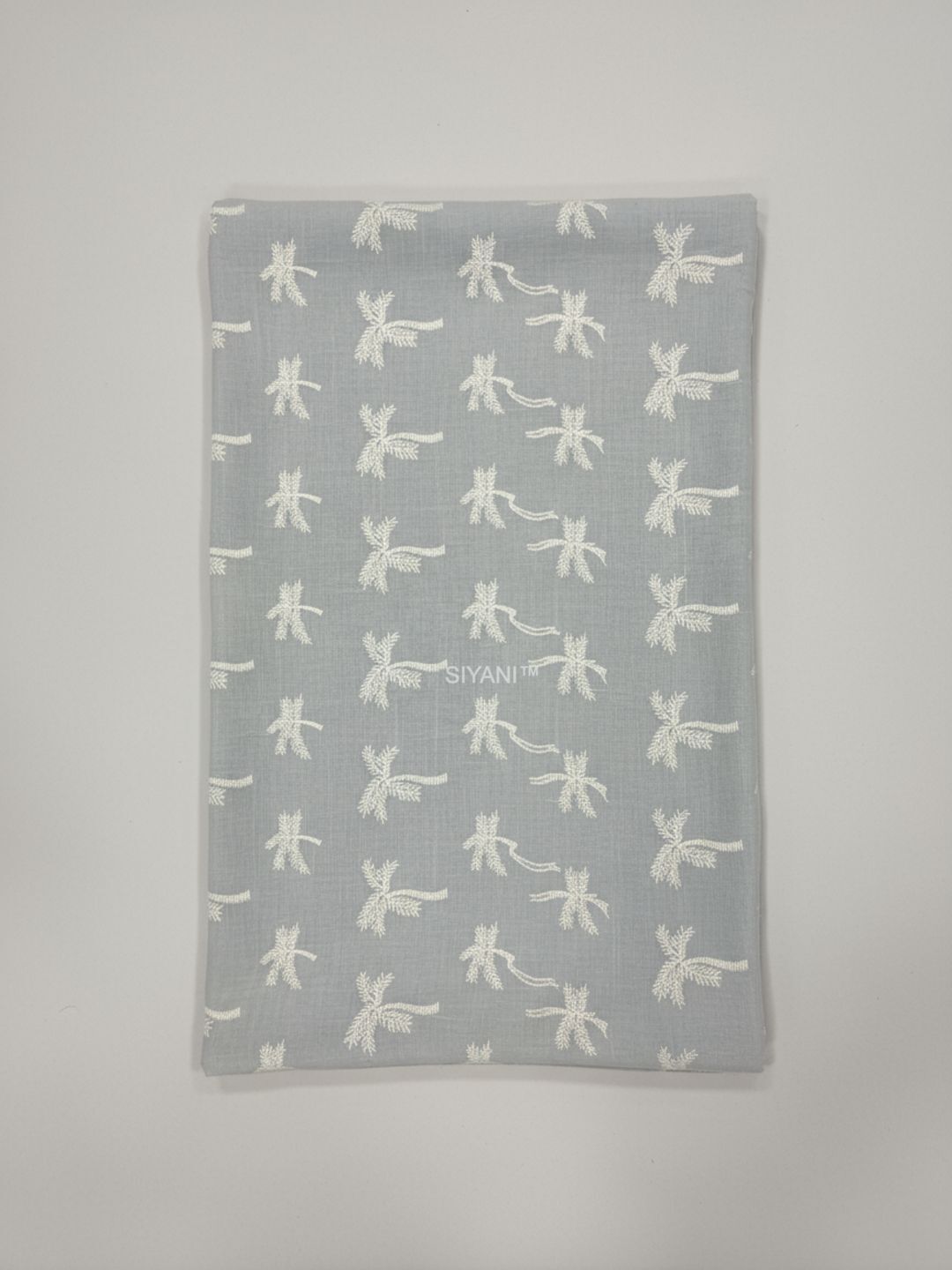 Coconut tree Schiffli Embroidery Pattern Fabric