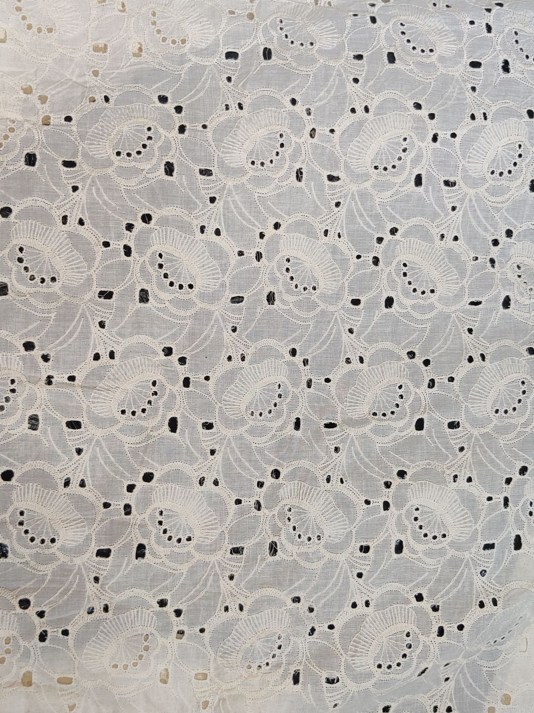 Kora Schiffli Dyeable Embrooidered Fabric