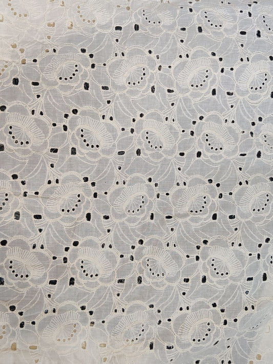 Kora Schiffli Dyeable Embrooidered Fabric