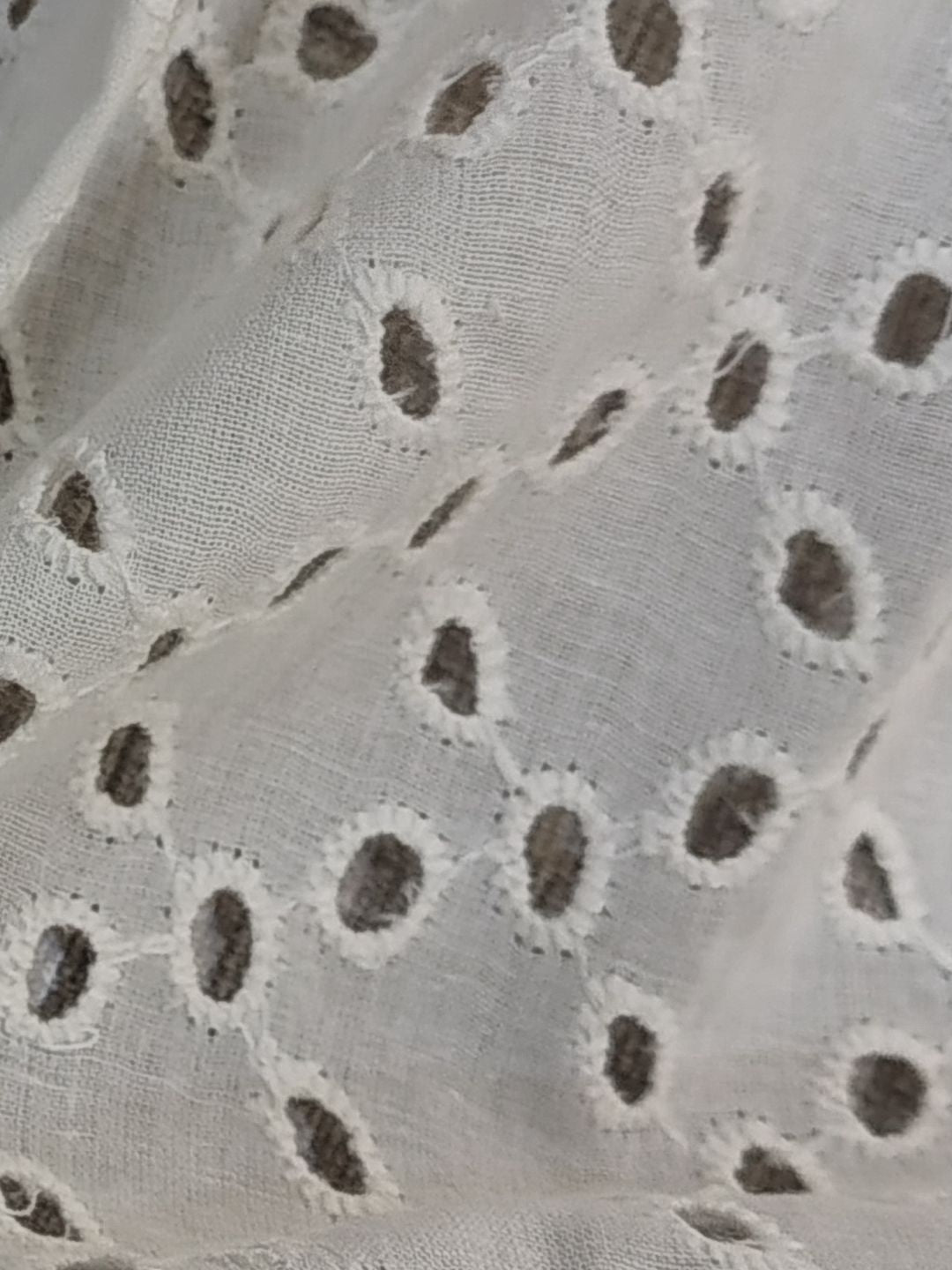 Pansy white Schiffli Embrooidered Fabric