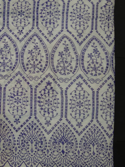 Temple Design Schiffli Embrooidered Fabric