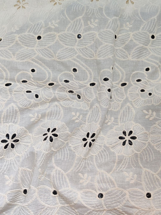 Kora Rafflesia Schiffli Embrooidered Fabric